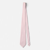 Roze Gingham Bloemen Stropdas (Voorkant)