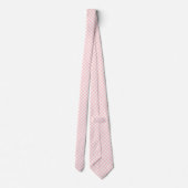 Roze Gingham Bloemen Stropdas (Achterkant)