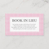 roze gingham - boek in lieu - kaarten (Voorkant)