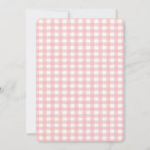 Roze Gingham Boerderij Kinderverjaardag Kaart (Achterkant)