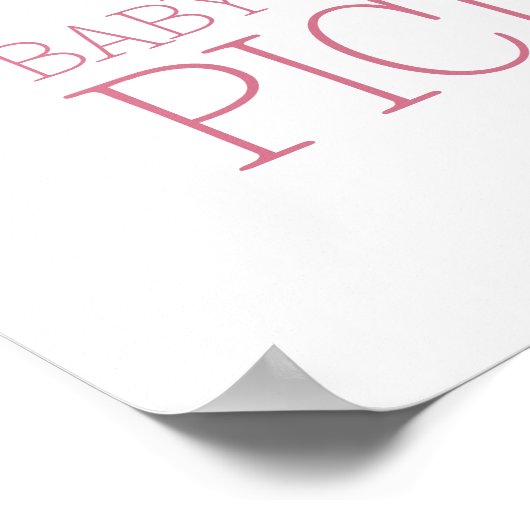 Roze Gingham Bow Welkom Baby shower Picnic Poster (Hoek)