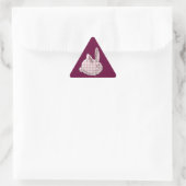 roze gingham bunny sticker (Tas)