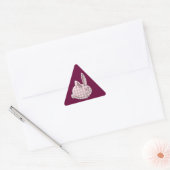 roze gingham bunny sticker (Envelop)