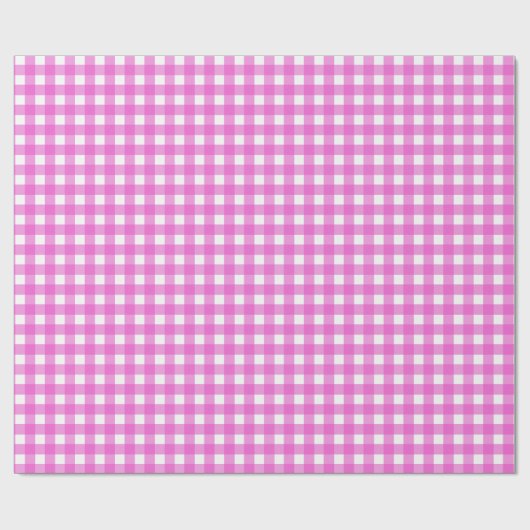Roze gingham cadeaupapier (Vlak)