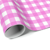 Roze gingham cadeaupapier (Rol Hoek)