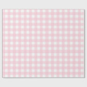 Roze Gingham Cadeaupapier (Vlak)