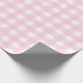 Roze Gingham Cadeaupapier (Hoek)