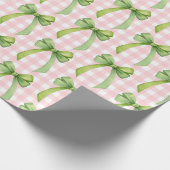 Roze Gingham-cadeaupapier Cadeaupapier (Hoek)
