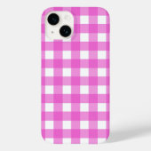 Roze gingham Case-Mate iPhone case (Achterkant)