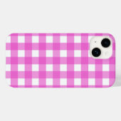 Roze gingham Case-Mate iPhone case (Achterkant (horizontaal))