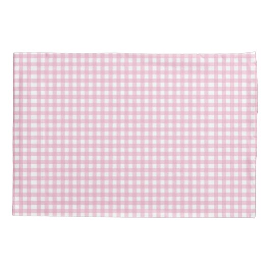 roze gingham Check Patroon Kussensloop (Achterkant-Links)
