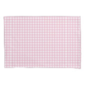 roze gingham Check Patroon Kussensloop (Voorkant-Links)