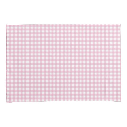  roze gingham Check Patroon Kussensloop (Voorkant-Rechts)