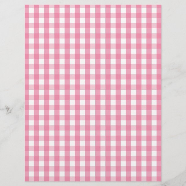 Roze Gingham Check Pattern (Voorkant)