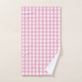 Roze Gingham Check Pattern Bad Handdoek (Handdoek)