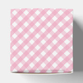 Roze Gingham Check Pattern Bedankdoosjes (Bovenkant)