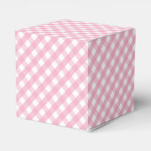 Roze Gingham Check Pattern Bedankdoosjes (Achterkant)
