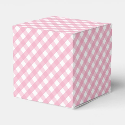 Roze Gingham Check Pattern Bedankdoosjes (Achterkant)