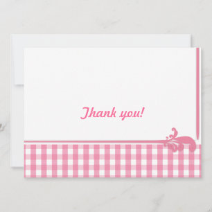 Roze Gingham Check Pattern Kaart