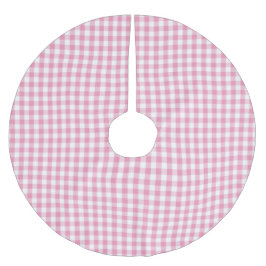 Roze Gingham Check Pattern Kerstboom Rok