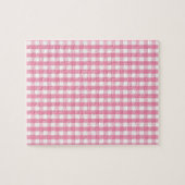 Roze Gingham Check Pattern Legpuzzel (Horizontaal)