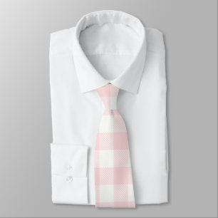 Roze Gingham Check Pset Stropdas
