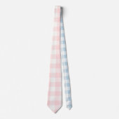 Roze Gingham Check Pset Stropdas (Voorkant)