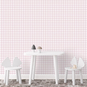 Roze gingham check schattig eenvoudige boerderij p behang