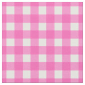 Roze Gingham Check Stof (Close Up)