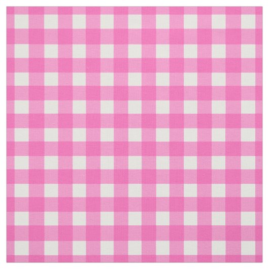 Roze Gingham Check Stof (Swatch)