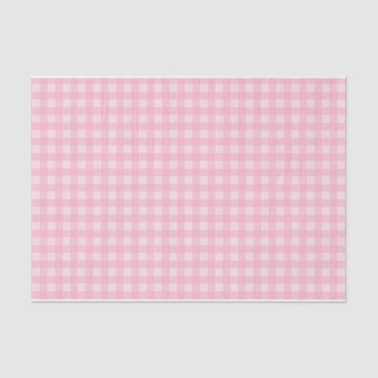 Roze Gingham Controleert tissuepapier (Voorkant)