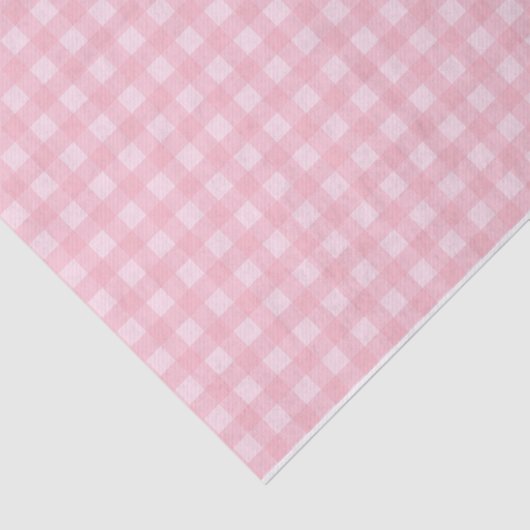 Roze Gingham Controleert tissuepapier (Detail)