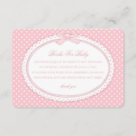 Roze Gingham Coquette Boeken voor de Baby Informatiekaartje