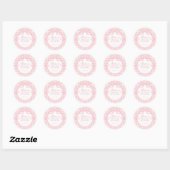 Roze Gingham Coquette Strik Bruidsdouche Zegel (Vel)