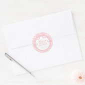 Roze Gingham Coquette Strik Bruidsdouche Zegel (Envelop)