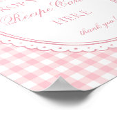 Roze Gingham Coquette Strik Deel Een Recept Poster (Hoek)