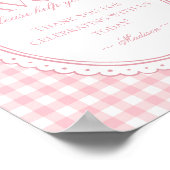 Roze Gingham Coquette Strik Favorieten Bord Poster (Hoek)