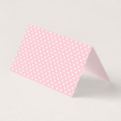 Roze Gingham Coquette Strik Plaatskaart Tafel Deco Kaart (Achterkant)