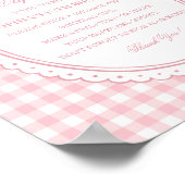 Roze Gingham Coquette Strik Tijdcapsule Spel Poster (Hoek)