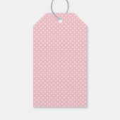 Roze Gingham Coquette Strik Verjaardagsfeestjes Fa Cadeaulabel (Achterkant)