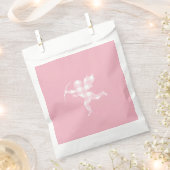 Roze Gingham Cupid Bedankzakje (Geknipt)