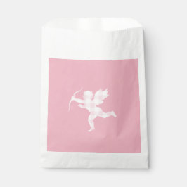 Roze Gingham Cupid Bedankzakje