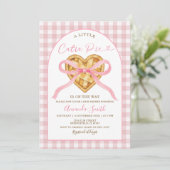 Roze Gingham Cutie Pie is onderweg Kaart (Staand voorkant)