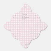Roze Gingham Dank u picknick Baby shower Bedankdoosjes (Uitgevouwen)