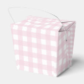 Roze Gingham Dank u picknick Baby shower Bedankdoosjes (Achterkant)