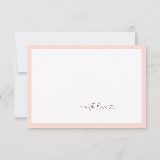 Roze Gingham douche dank u kaart (Achterkant)