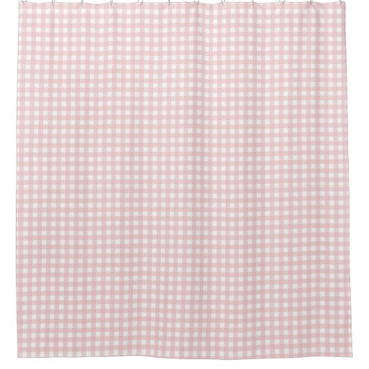 Roze gingham douchegordijn (Voorkant)