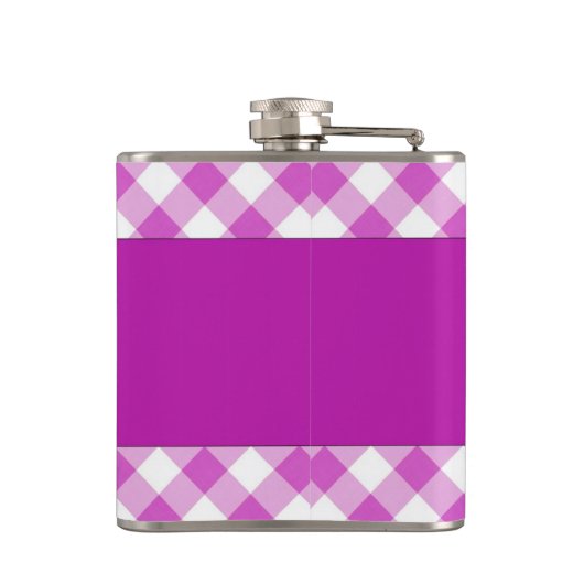  Roze Gingham Drink Me Flask Heupfles (Achterkant)