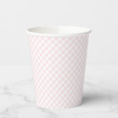 Roze gingham eenvoudige baby showers papieren beke papieren bekers (Links)