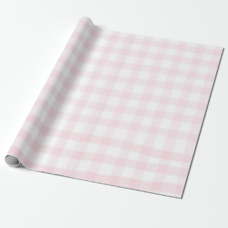 Roze gingham eenvoudige kleine geruite inpakpapier